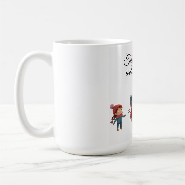 Together Is the Warmest Place – Cozy Winter Family Coffee Mug (Left)