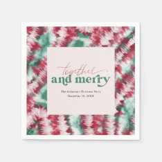 Together & Merry | Modern Christmas Tie Dye Napkins at Zazzle