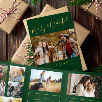Together Multi Photo Year In Review Tri-fold Holiday Card by invitations_kits at Zazzle