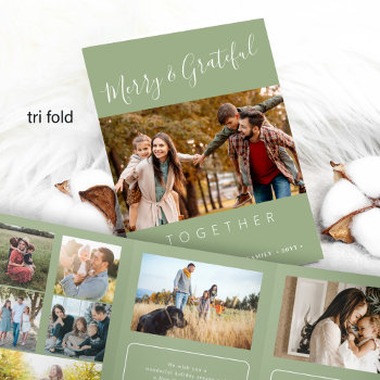 Together Multi Photo Year In Review Tri-fold Holiday Card by invitations_kits at Zazzle