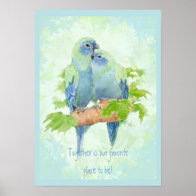 Together our favorite place to be Quote Birds Poster (Front)