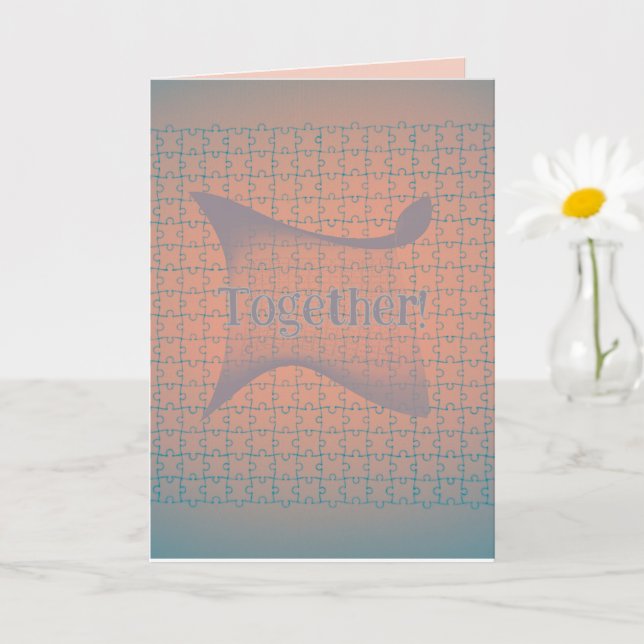 Together puzzle piece game card complete filled (Small Plant)