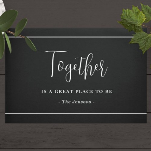 Together Quote and Custom Family Name Doormat