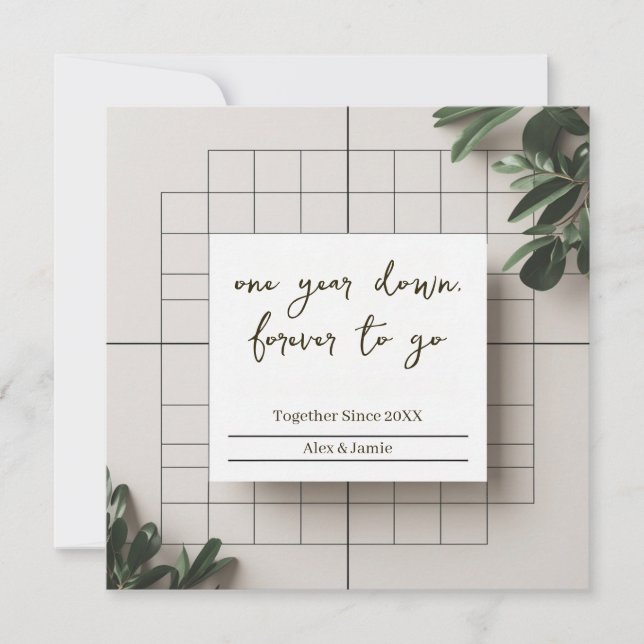 Together Since 20XX Personalized Couple  Card (Front)