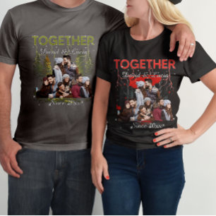 Together Since Bootleg Retro Style Custom Photo  T-Shirt