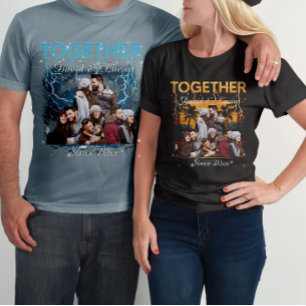 Together Since Bootleg Retro Style Custom Photo T-Shirt