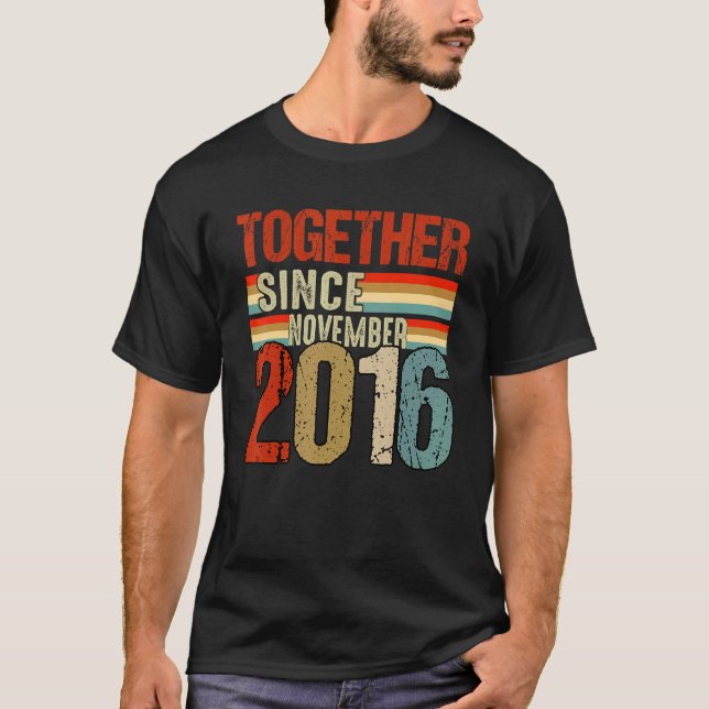 Together Since Couple 2016 Matching Relationship T-Shirt (Front)