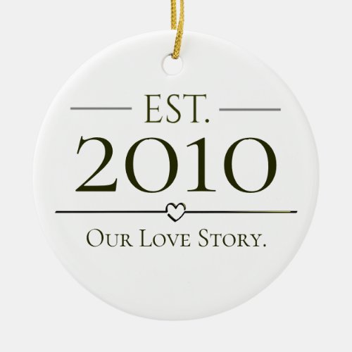 Together Since Personalized Year Our Love Story  Ceramic Ornament