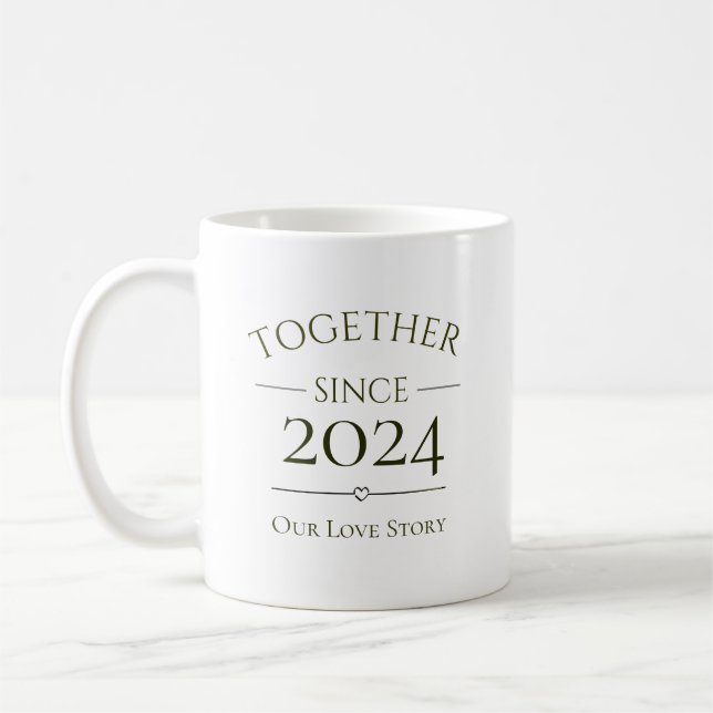 Together Since Personalized Year Our Love Story  Coffee Mug (Left)