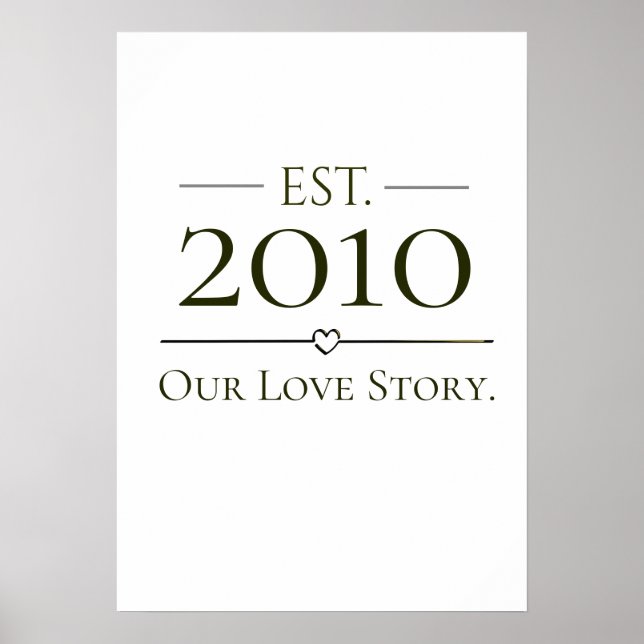 Together Since Personalized Year Our Love Story  Poster (Front)