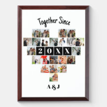 Together Since Year 22 Heart Photo Collage Couple
