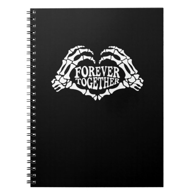 Together Skeleton Hands Form Heart Classic Style Notebook (Front)
