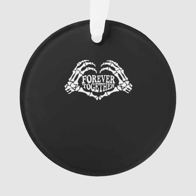 Together Skeleton Hands Form Heart Classic Style Ornament (Front)