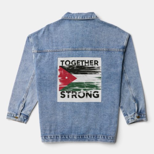 Together Strong Support Palestine Denim Jacket