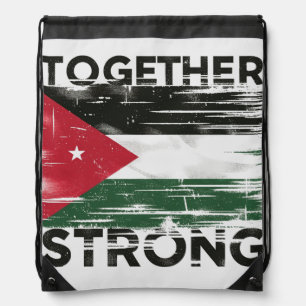 Together Strong Support Palestine Drawstring Bag