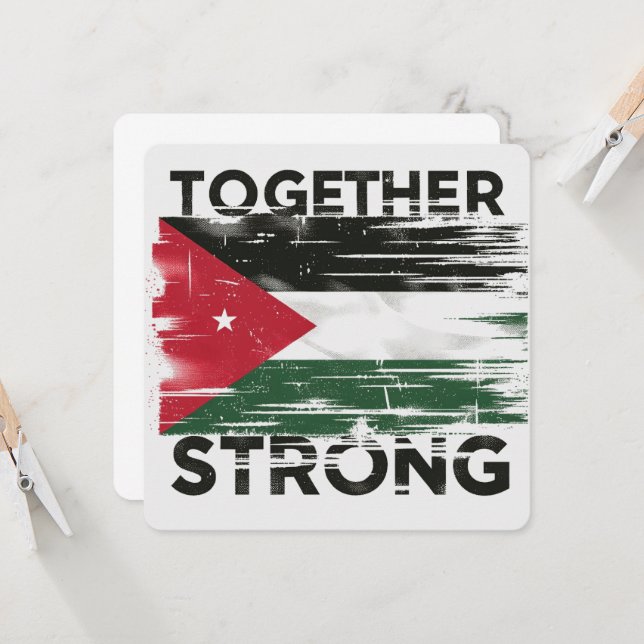 Together Strong Support Palestine Invitation (Front/Back In Situ)