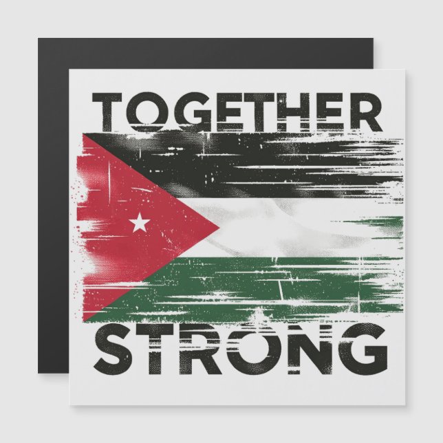 Together Strong Support Palestine Magnetic Invitation (Front/Back)