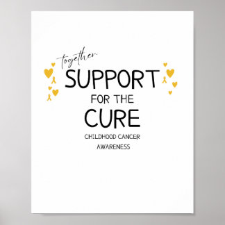 together.support.cure. cancer Poster & Prints