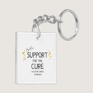 together.support.cure.childhood cancer Keychain