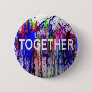Together togetherness colorful love button