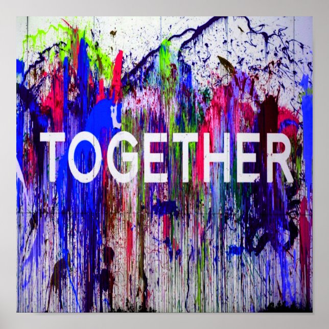 Together togetherness colorful love poster (Front)