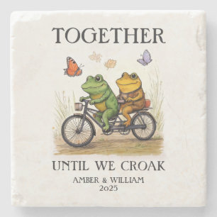 Together Until We Croak Personalized  Stone Coaster