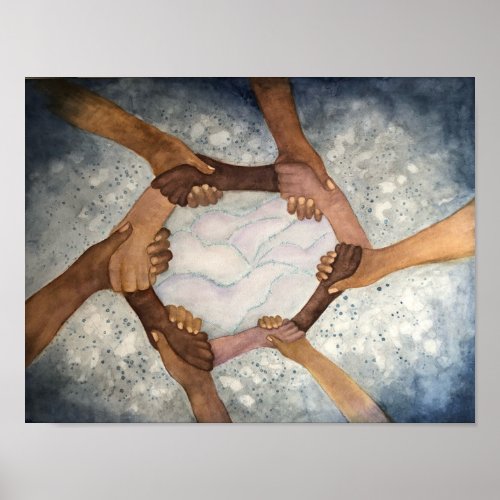 Together We All are One 13 x10 Poster