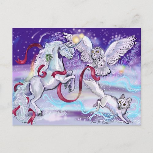 Together we are one Unicorn Postcard
