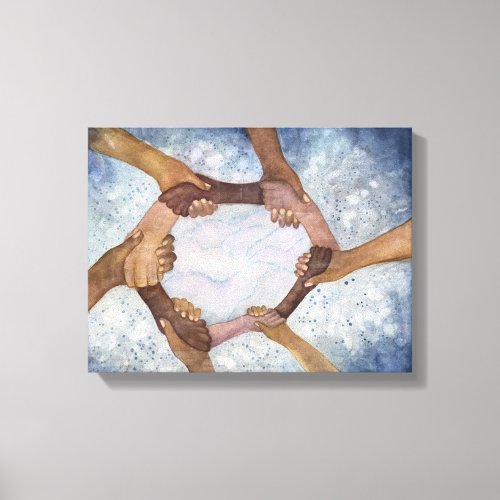 Together We Are One wrapped canvas frame