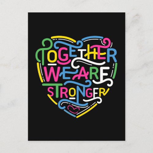 Together We Are Stronger Postcard