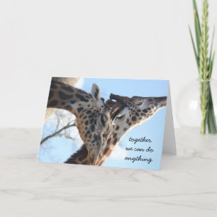 Together we can do anything! SWEET Giraffes Card