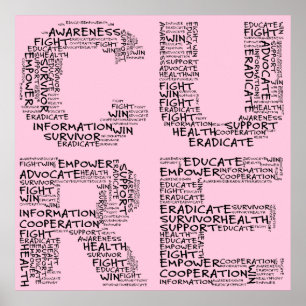 Together We Can Find a Cure (Black Text) Poster