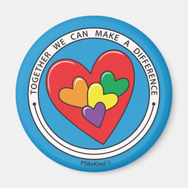 Together We Can Make A Difference 3_ Magnet 2.25" (Front)