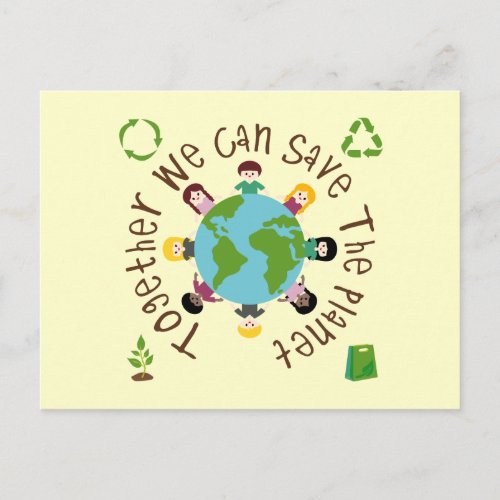 Together We Can Save the Planet Postcard