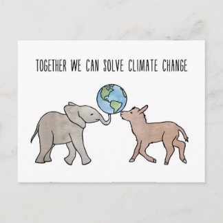 Together We Can Solve Climate Change Postcard