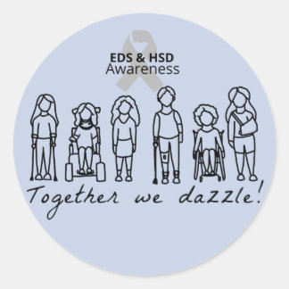 Together we dazzle sticker (round)