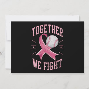 Together We Fight Softball Breast Cancer Awareness Invitation