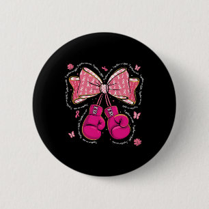 Together We Fight We Win Boxing Gloves Bow Breast  Button