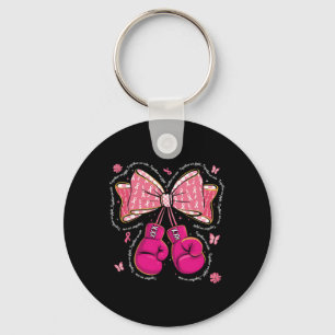 Together We Fight We Win Boxing Gloves Bow Breast  Keychain