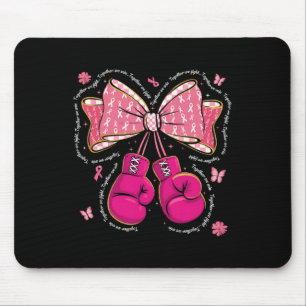 Together We Fight We Win Boxing Gloves Bow Breast Mouse Pad