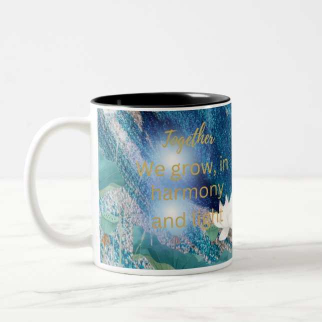 Together We Grow Mug – Harmony & Light Affirmation (Left)