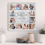 Together We Have It All Quote Family Photo White Square Wall Clock<br><div class="desc">Easily create your own personalized white wooden plank farmhouse style wall clock with your custom photos. The design also features a beautiful handwritten script quote: "Together we have it all". For best results,  crop the images to square - with the focus point in the center - before uploading.</div>