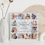 Together We Have It All Quote Family Photo White Square Wall Clock<br><div class="desc">Easily create your own personalized white wooden plank farmhouse style wall clock with your custom photos. The design also features a beautiful handwritten script quote: "Together we have it all". For best results,  crop the images to square - with the focus point in the center - before uploading.</div>