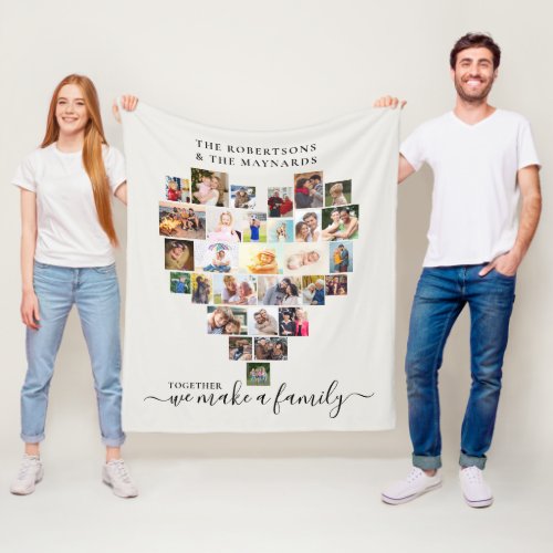 Together we make a Family Heart Photo Collage