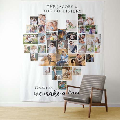 Together we make a Family Heart Photo Collage