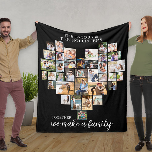 Together we make a Family Heart Shaped Collage