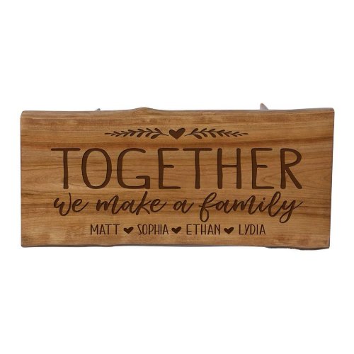 Together We Make a Family Kids Wooden Step Stool