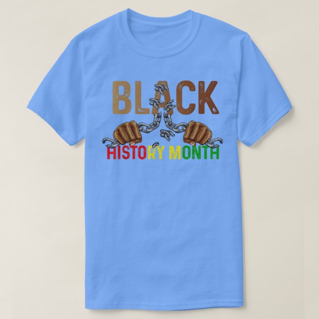 Together We Rise Black History Power Fist African  T-Shirt (Design Front)