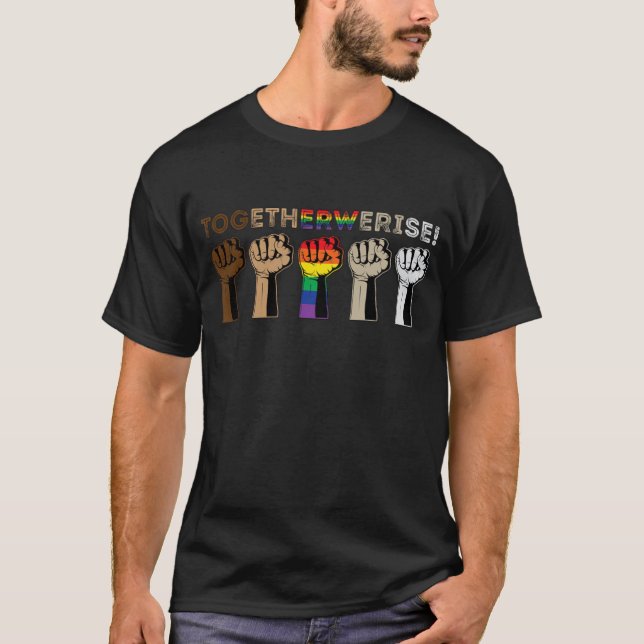 Together We Rise - Black Lives Matter T Shirt (Front)