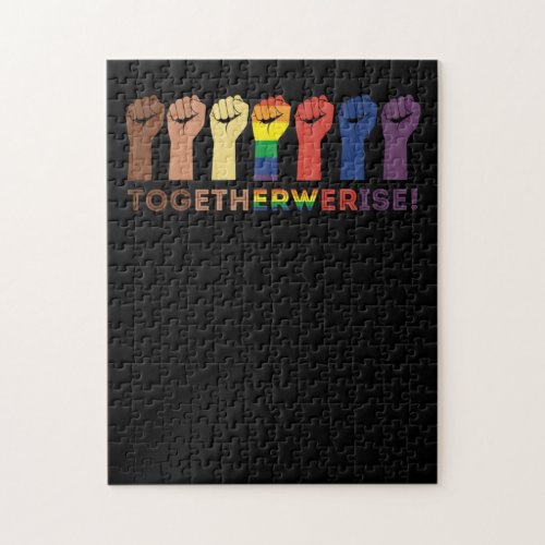 Together We Rise Equality Social Justice Jigsaw Puzzle